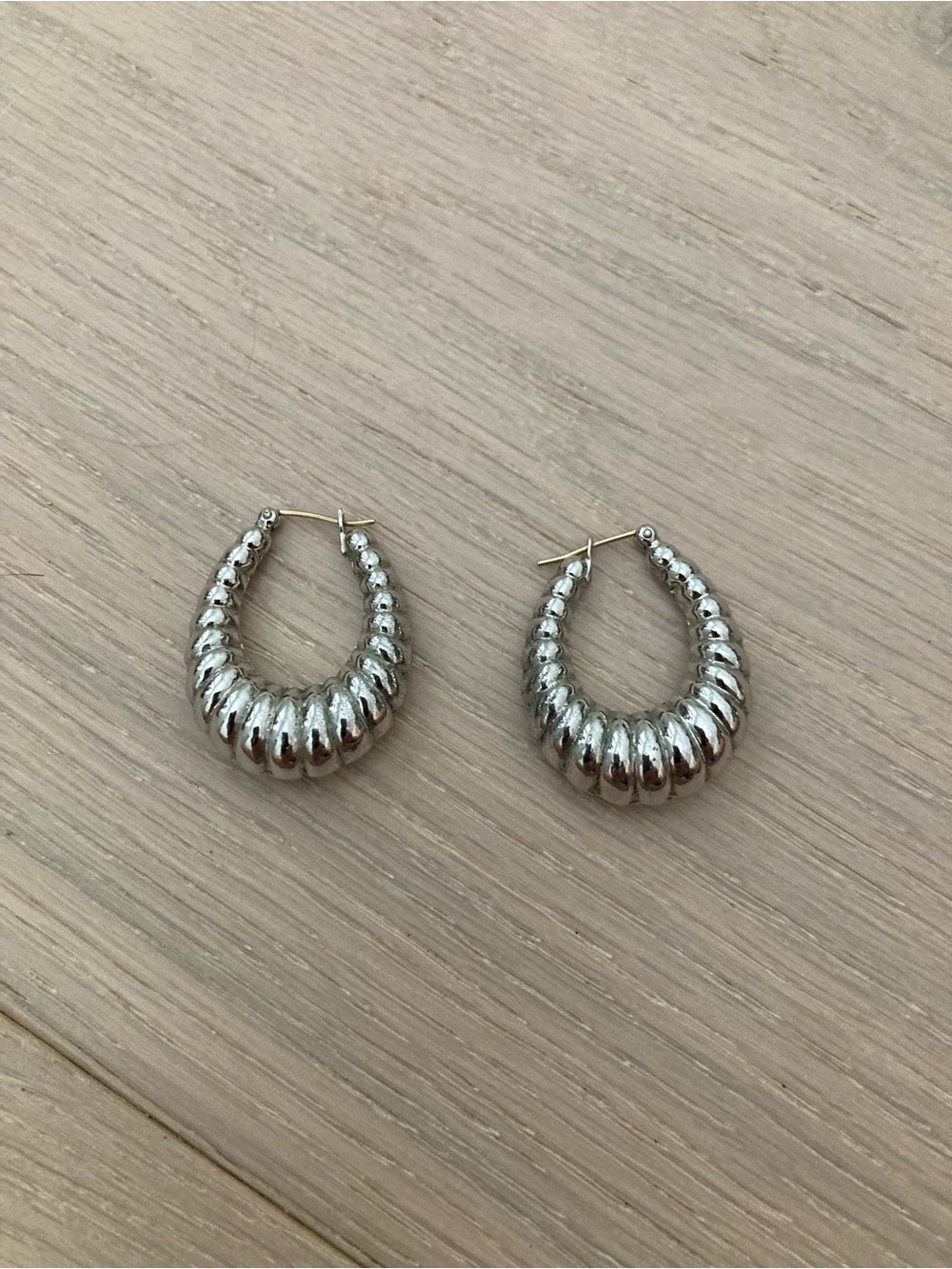 1980’s Shrimp hoop earrings